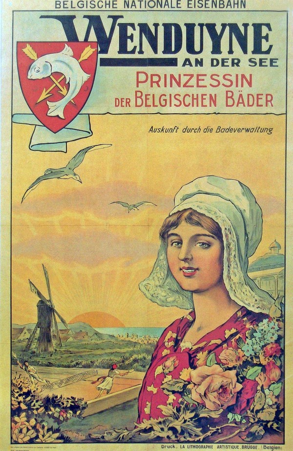 Wenduine aan der Zee vintage poster  Print